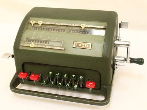 Åtvidaberg-Facit, Sweden - Facit NTK - Kalkulator, andre halvdel av 1950-tallet - Jern (støpt/smittet)