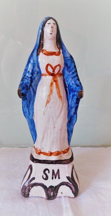 Rare Vierge ancienne XVIII  ème de Bretagne, Vierge aux mains coupées (1) - ceramique