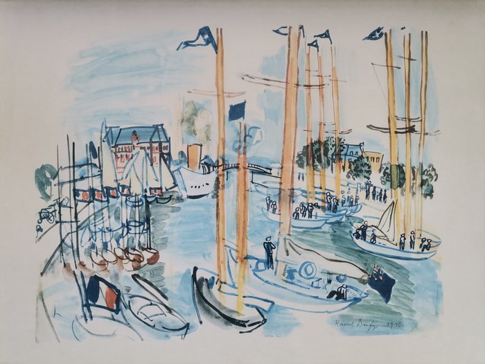Raoul Dufy (1877-1953) - "Port De Deauville" uit de serie "Les côtes Normandes"