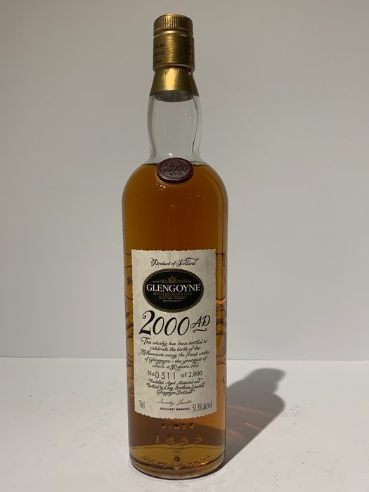 Glengoyne 2000 AD – Clock – Original bottling – 70cl