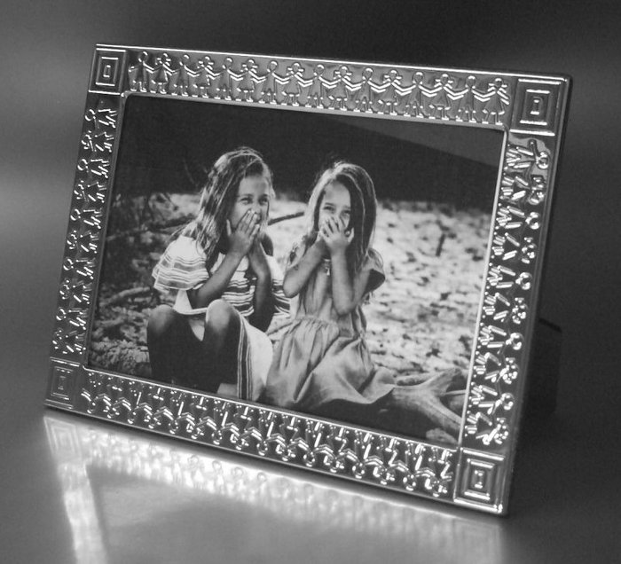 Bilderrahmen  - Photograph Frame 925 Sterling Silver - rare Artist Modell for children or babtism