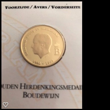 Belgium. Herdenkings medaille 1930-1993 Koning Boudewijn - 1/2 Oz