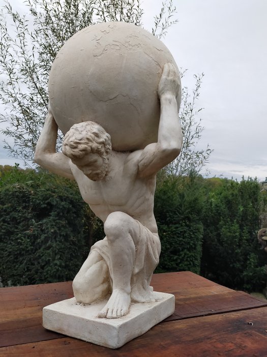 Sculptură, atlas - 70 cm - mgo polystone