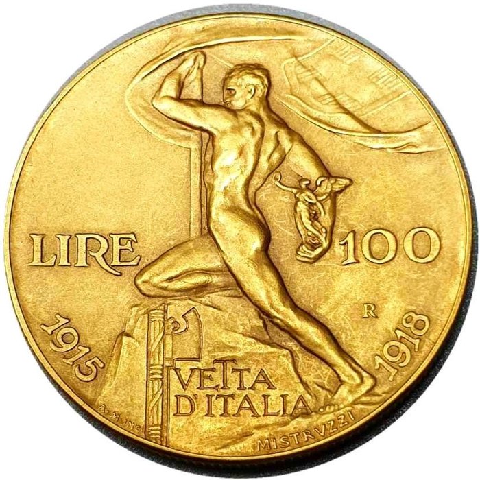 Italy, Kingdom of Italy. Vittorio Emanuele III di Savoia (1900-1946). 100 Lire 1925 "Vetta d'Italia"