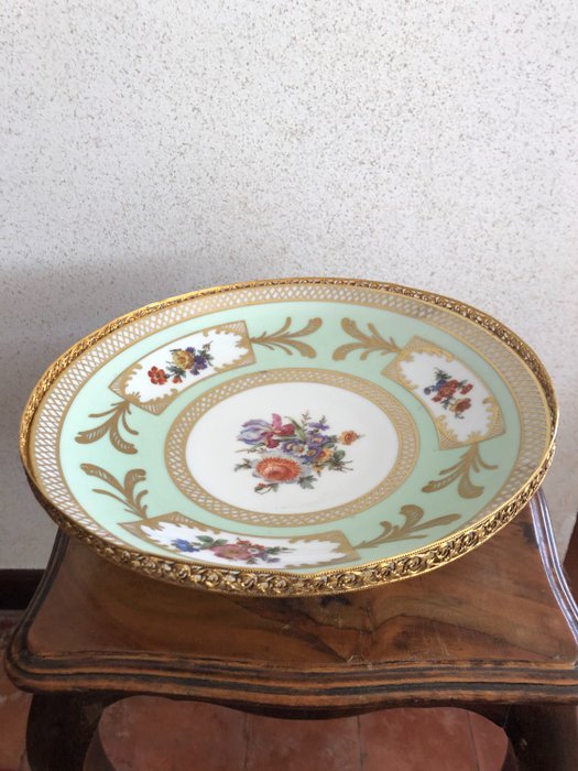 Vieux AK versailles - Fruit bowl centerpiece in hand painted - Ottone, Porcellana