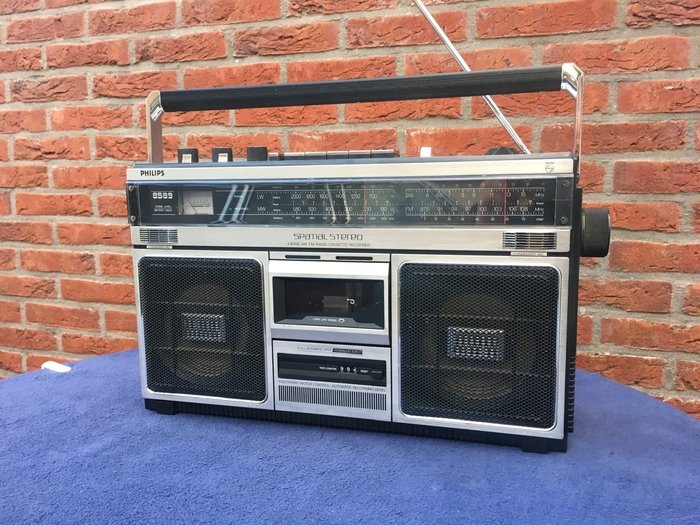 Philips - 8589 - Spatial Stereo - Kassettendeck, Tragbares Radio, Boombox