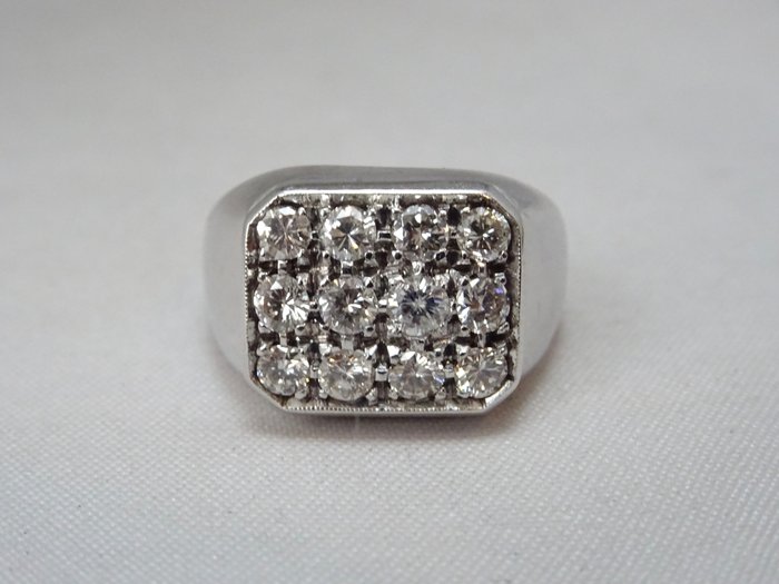 18K包金 白金 - 戒指 - 0.90 ct 钻石