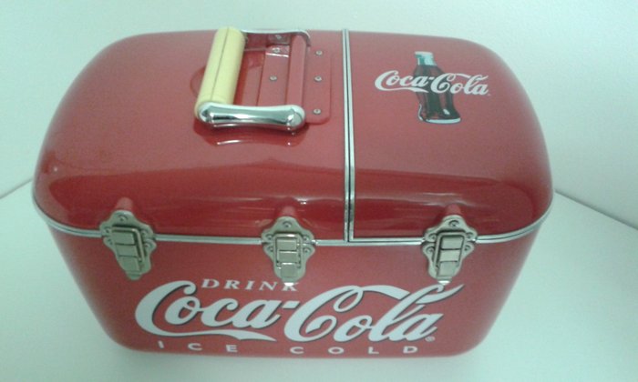 Coca-Cola Kühlbox + Radio / CD-Player - 2001 (1) - Plastik, Stahl (rostfrei)