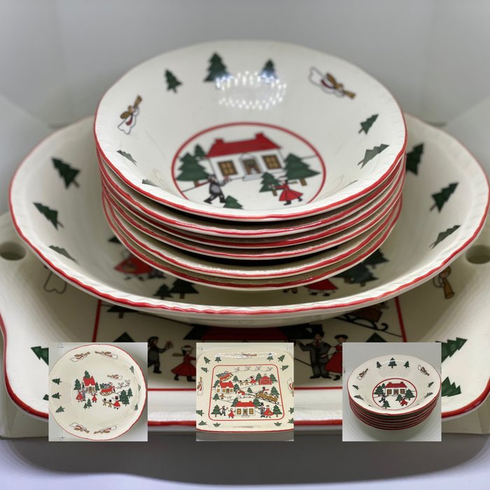 Mason's - servise deler 'Christmas Village' (8) - Porselen - Catawiki