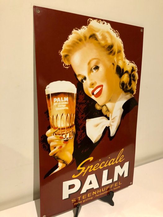 Uitstekend Melodieus Treinstation Spéciale Palm Steenhuffel bier reclamebord - Emaille - Veilingagenda