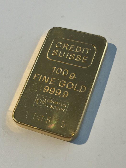 100 gram – Goud .999 – Credit Suisse