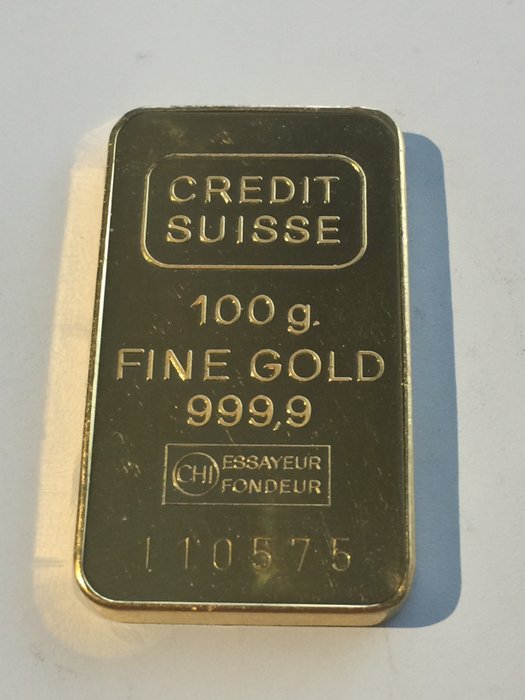 100 gram – Goud .999 – Credit Suisse