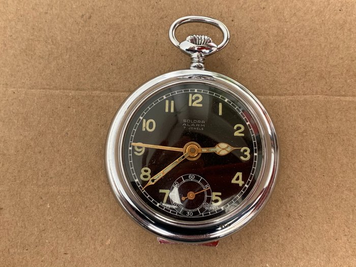 Solara alarm pocket watch - BREVET + 227383 NO RESERVE PRICE - Uomo - 1901-1949