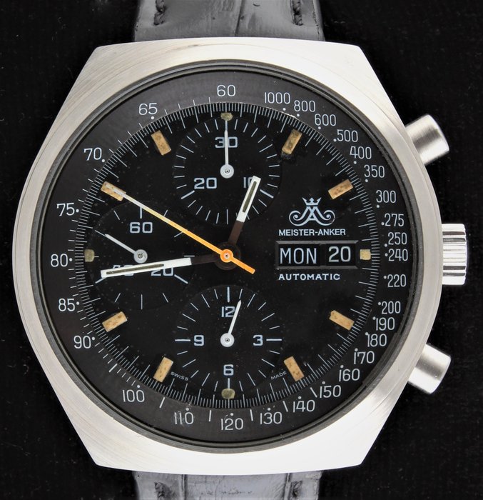 Meister Anker - Automatic Swiss Made Vintage Chronograph - Perfect Condition - Ref. No: 44 - Men - 1980-1989