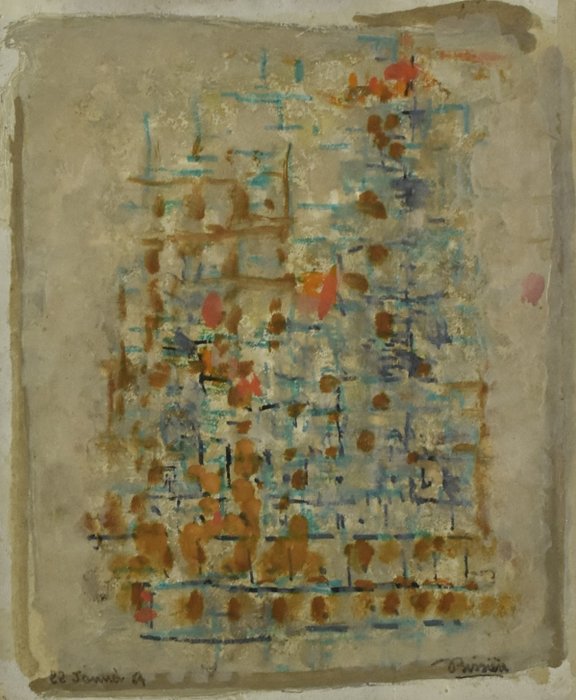 Roger Bissière (1886-1964) - Abstracte Compositie