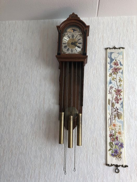 Relógio de parede - Westminster - Warmink / Wuba - 1970s - Madeira, Carvalho - Final do século XX