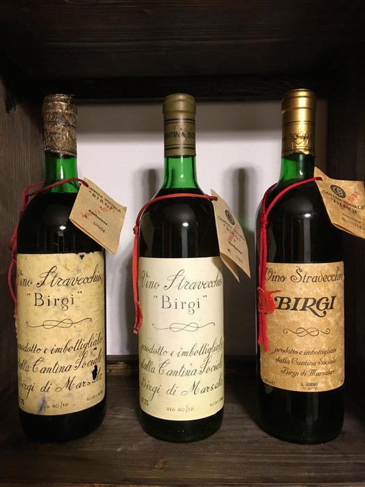 Cantine Birgi: 1974 & 1976 & 1981 Marsala Stravecchio - 西西里岛 - 3 Bottles (0.75L)