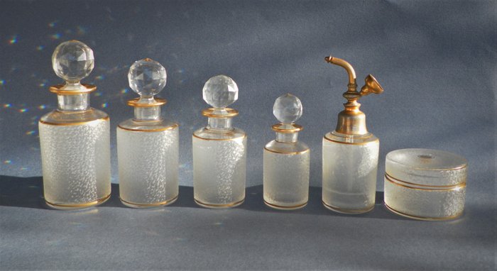 SAINT LOUIS - toiletartikelen parfumflesjes - Goud, Kristal