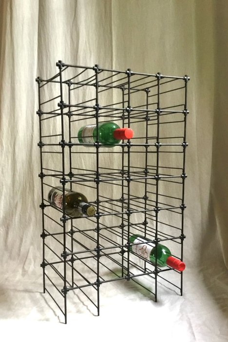 Casier à vin / casier à bouteilles modulaire, 24 bouteilles - Contemporain - métal et plastique