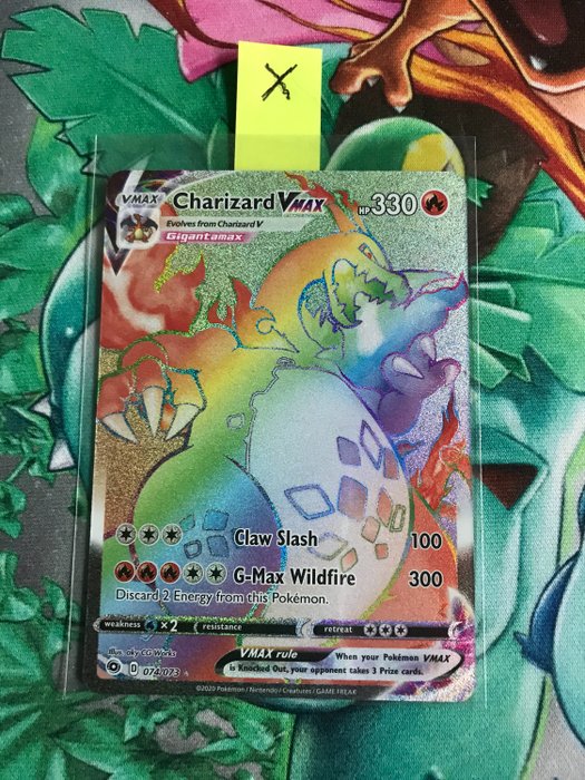pokemon - Carta collezionabile Rainbow charizard Vmax