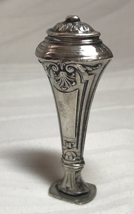 Sigillo di cera, Timbro sigillo di cera d'argento antico francese - .800 argento - Francia - Fine XIX secolo