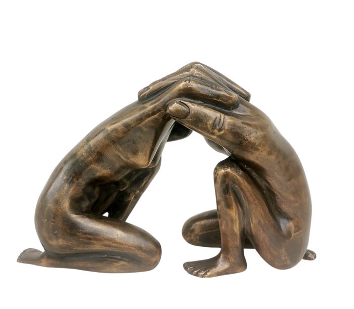 雕像 - Praying hands - 黄铜色