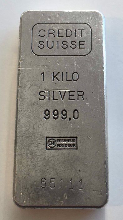 1 kilogram – Zilver .999 – Credit Suisse