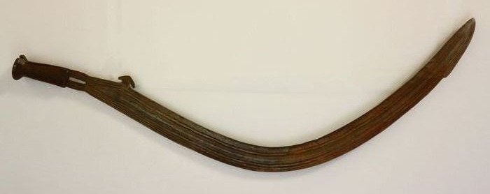Sickle Sword - Drewno, Metal - Makraka - Nzakara - Demokratyczna Republika Konga 