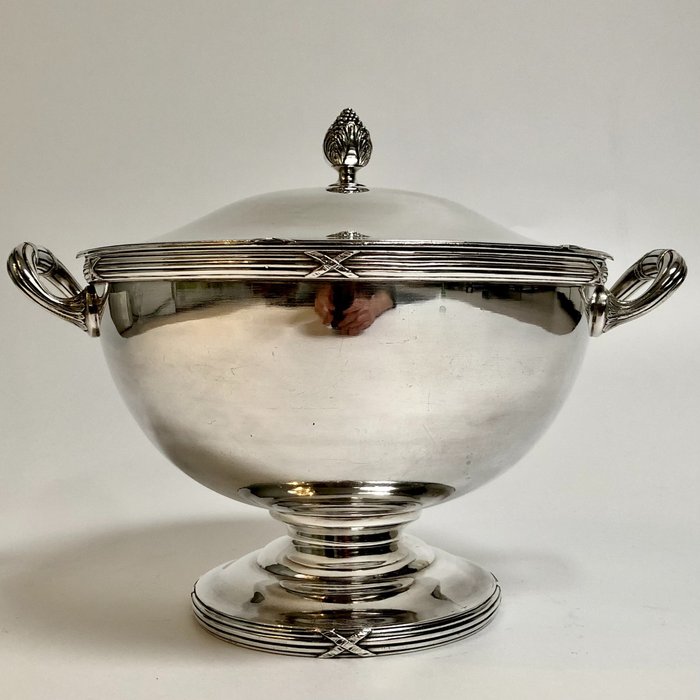 Orfèvrerie Otto-Léonard Wiskemann - Sopa de sopa - Romântico - Banhado a prata