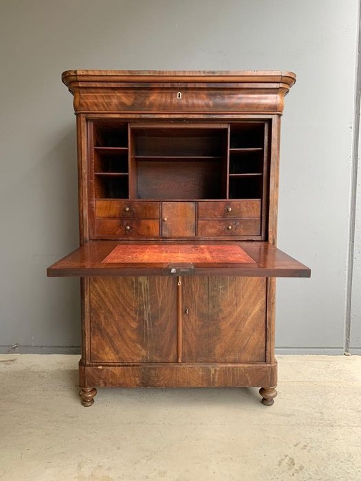 Secrétaire, 廚櫃, 抽屜櫃, 桌 - 畢德麥雅時期 - 桃花心木 - 19世紀
