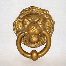 Traditionnel heurtoir-antique style victorien-médecins lion-en laiton nickel 