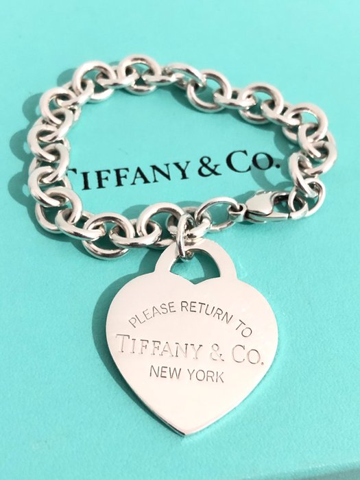 Tiffany - 925 Argento - Bracciale, Tiffany & co heart cuore extra large XL  4x3 cm
