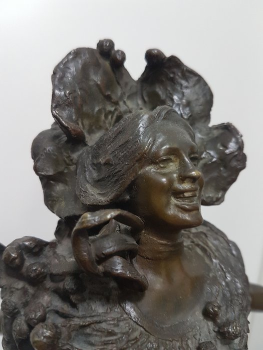 Giuseppe Renda (1859 – 1939) - Fonderia Laganà Napoli - Skulptur, Frihet (1) - Brons (pläterad) - Tidigt 1900-tal