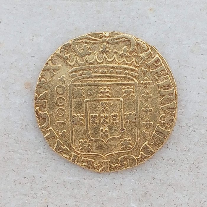Portugal. D. Pedro II (1683-1706). Quartinho (1.200 Reis) 1689 - Lisboa