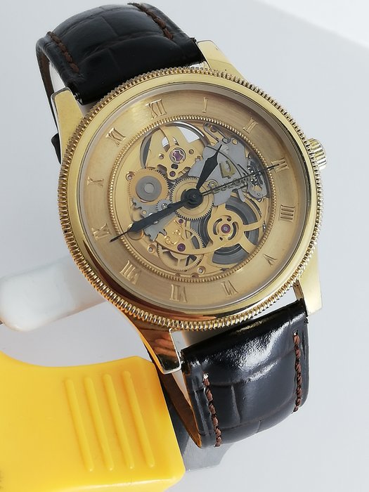 Bulova - Vintage Swiss Skeleton  Wrist Watch - 11987 - Mężczyzna - 1980-1989