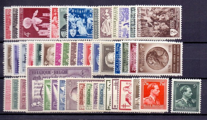 Belgien 1955/1956 - 2 Kompletta volymer - OBP 961/1007