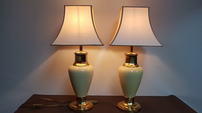 Table Lamp Régence Style Set Of Two 2, Set Of Two Ceramic Table Lamps
