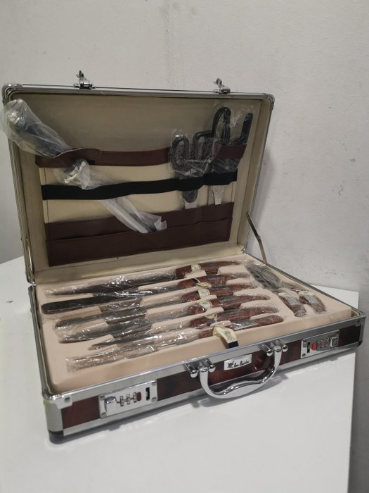 Von Meister - Servizio coltelli EXCLUSIVE HANDGEARBEITET - Acciaio (inossidabile), Legno