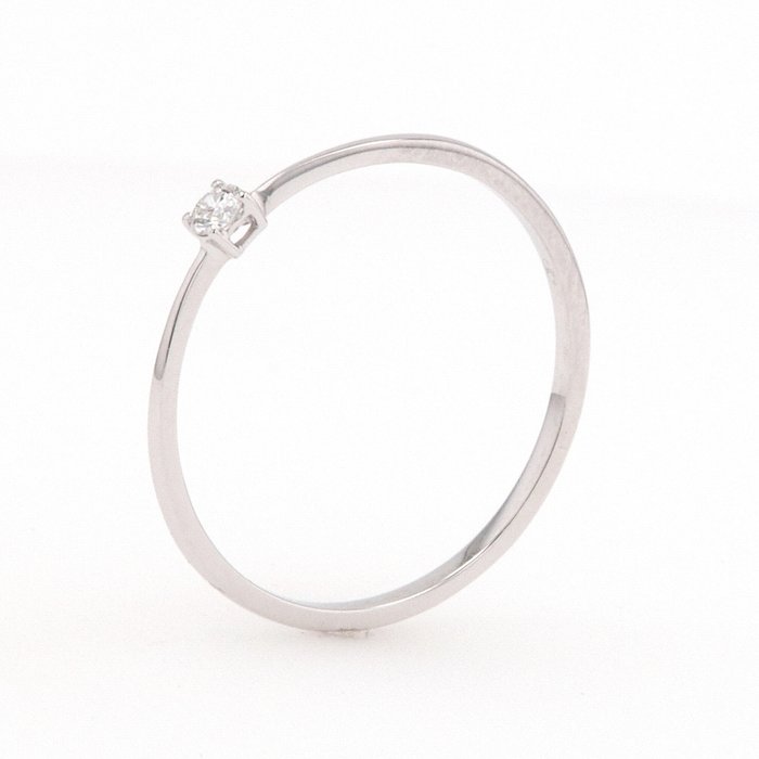 Image 2 of No Reserve Price - 18 kt. White gold - Ring - 0.05 ct Diamond