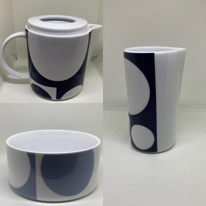 Verner Panton, Pernille Vea - Menu - teapot - milk jug - bowl (3) - Porcelain