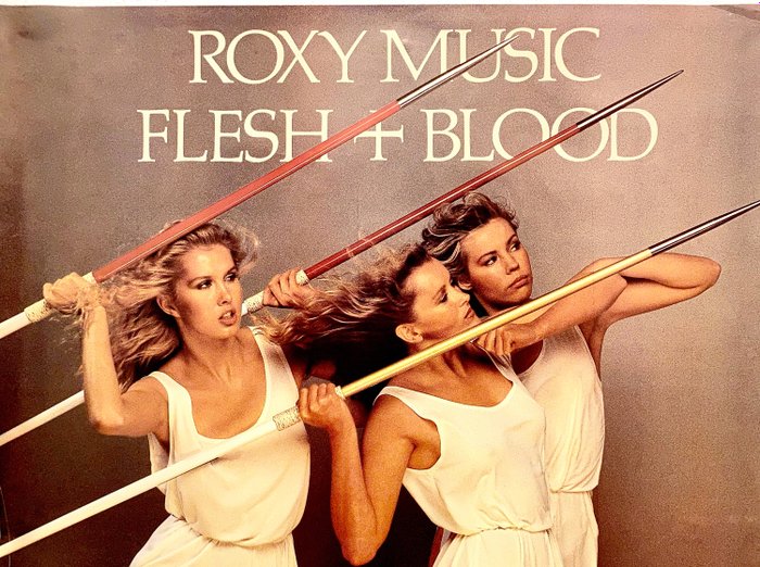 Roxy Music - Flesh + Blood - Harvinainen mainosjuliste - 1980