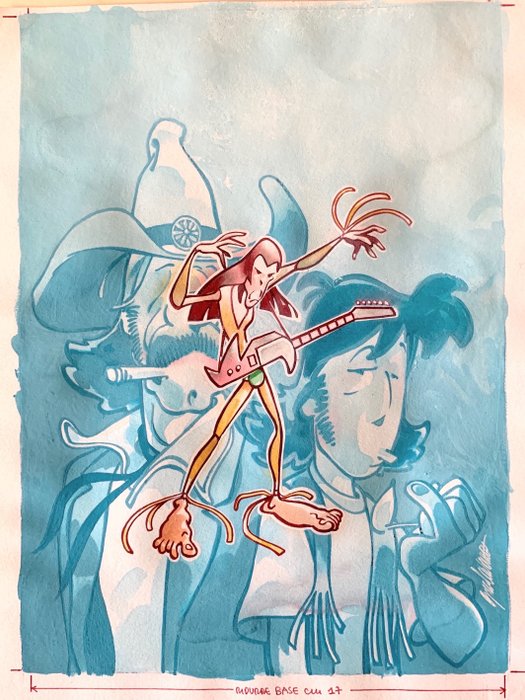 Altai & Jonson #3 - G. Cavazzano - original cover art - Page volante - Exemplaire unique - (1988)