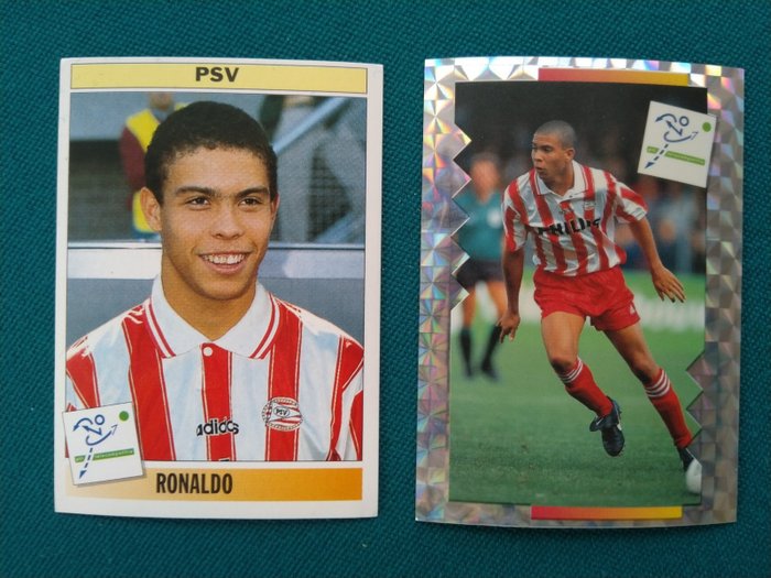 Panini – Voetbal 95 – Ronaldo – 2 originele Rookie stickers – 1995