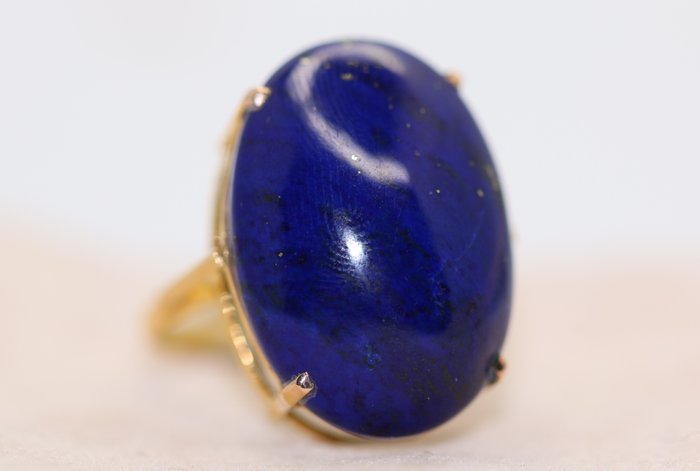 18 kt. Yellow gold - Ring - 25.00 ct Lapis lazuli for sale  London