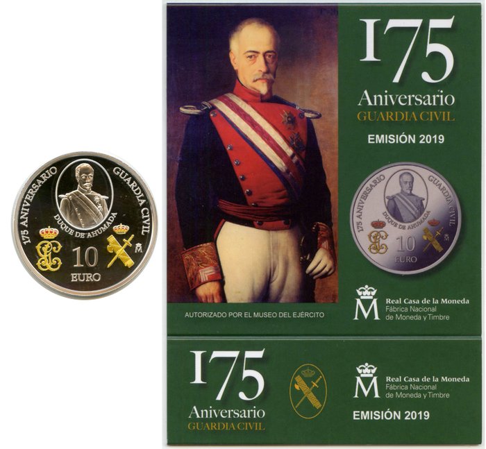 Spain. 10 Euro 2019 - 175 Aniversario Guardia Civil