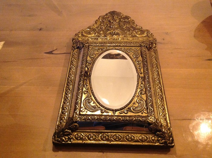 Antique Mirror Cabinet 1 Baroque, Antique Copper Mirror Glass