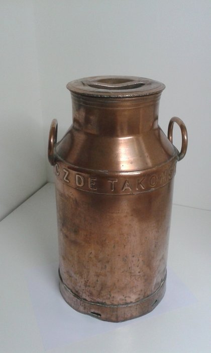 JDG - 大型旧铜制牛奶壶XL (1) - 铜金属