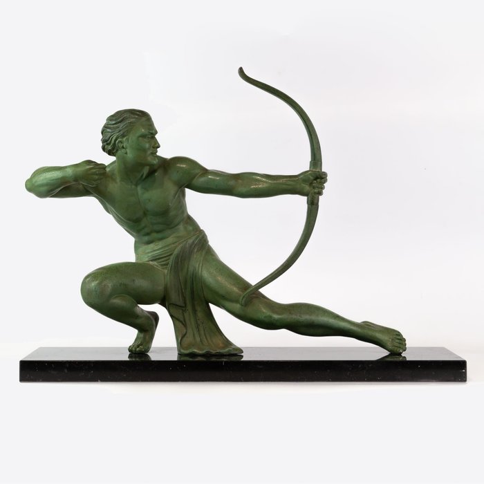 Salvatore Melani - Skulptur, Art-Deco-Bogenschütze