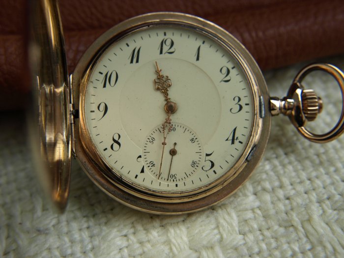 Bundh-Braunschweig & Co. / Fabrique Elli & Janus / Manufacture des Montres Levrette / - 14 K Gold     pocket watch - 662 - Miehet - 1901-1949