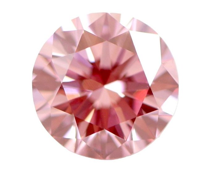 1 pcs 鑽石- 1.50 ct - 圓形- Treated Fancy intense Pink - VS1 - Catawiki